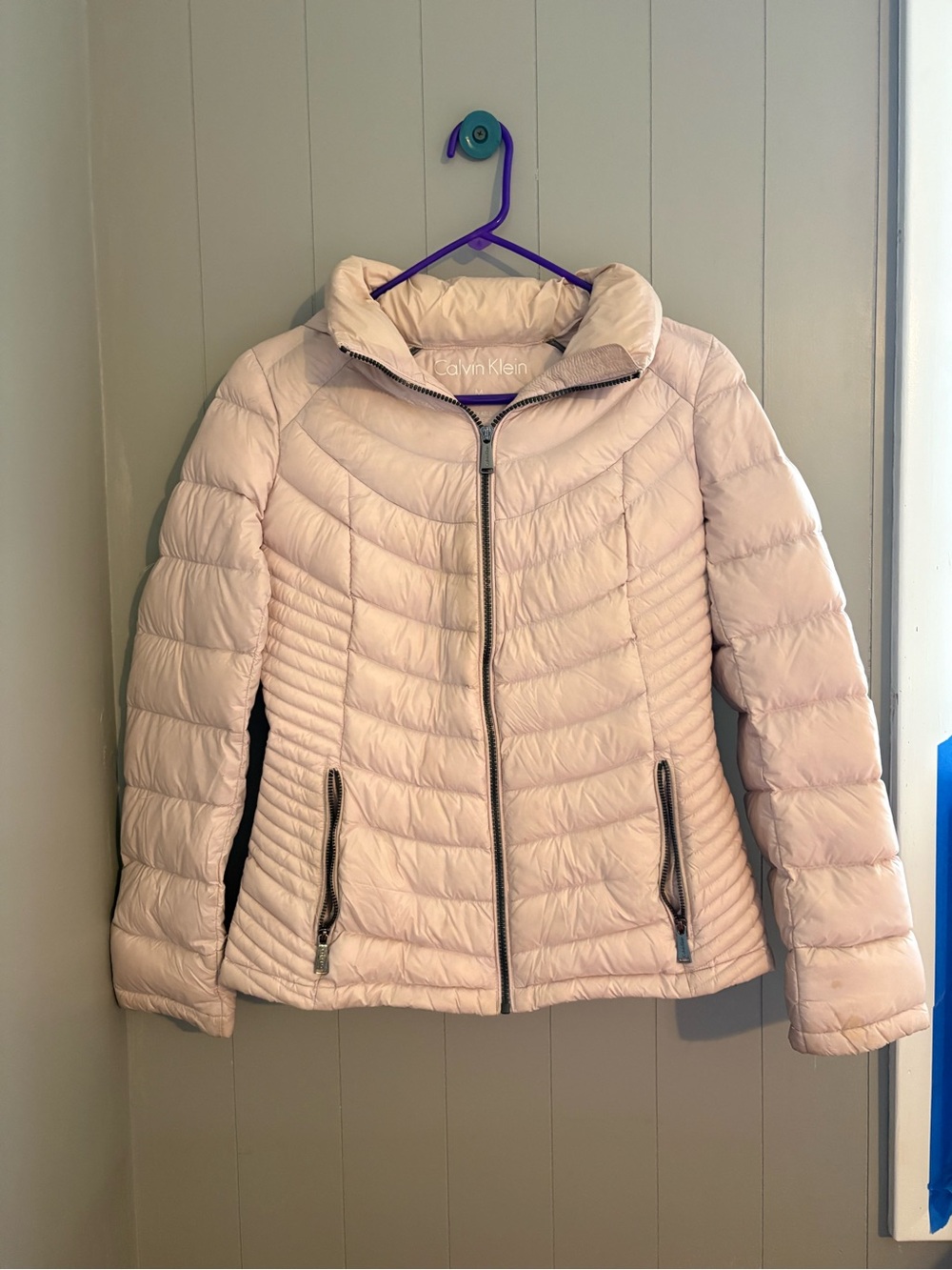 Calvin Klein Blush Quilted Lightweight Puffer Jacket